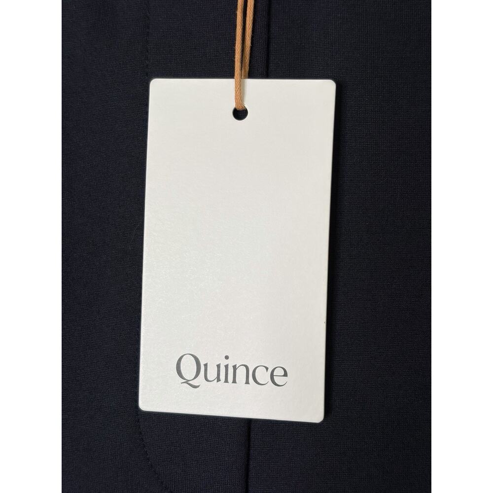 NWT Quince Ultra Stretch Ponte Flare Leg Pant in Navy Minimalist Chic - Picture 2 of 3